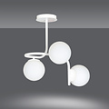 Helsinki ceiling lighting white with 3 white bulbs for E14