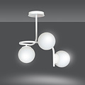 Helsinki ceiling lighting white with 3 white bulbs for E14