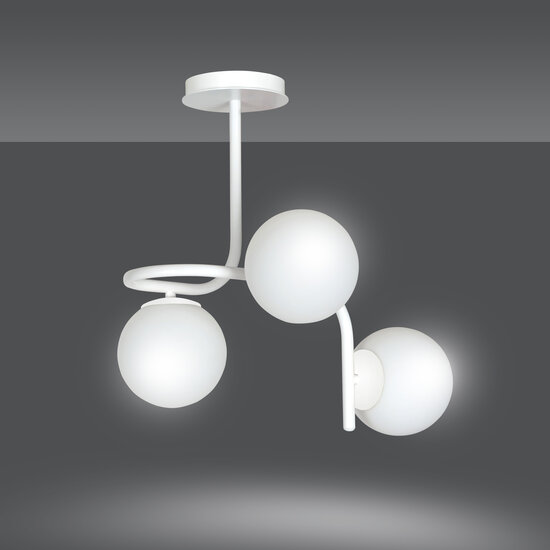Emibig Emibig Helsinki ceiling lighting white with 3 white bulbs for E14 - Perfect lighting for any space
