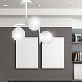 Helsinki ceiling lighting white with 3 white bulbs for E14