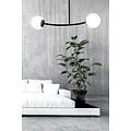 Emibig Emibig Lemvig black small curved hanging lamp with white glass balls E14 - Ideal for stylish interior design