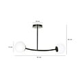 Emibig Emibig Lemvig black small curved hanging lamp with white glass balls E14 - Ideal for stylish interior design