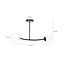 Emibig Emibig Lemvig zwarte kleine gebogen hanglamp met witte glazen bollen E14 - Perfect voor een stijlvolle inrichting