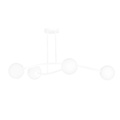 Emibig Emibig Lemvig white simple hanging lamp with white glass 4 lamps E14 - Ideal for modern interiors