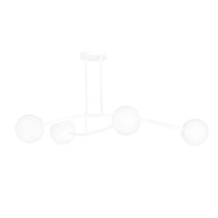 Lemvig white simple hanging lamp with white glass 4 lamps E14