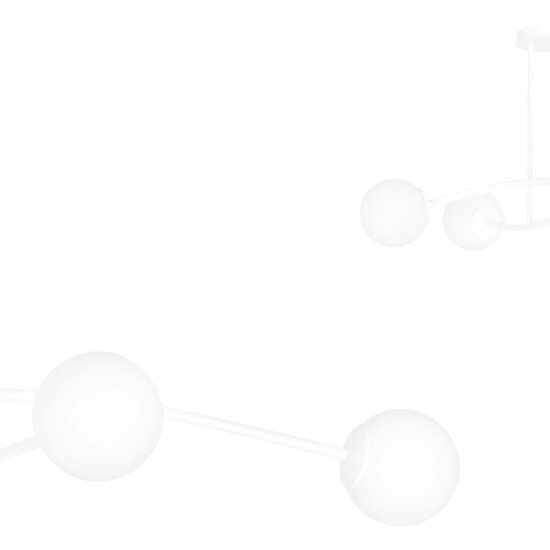 Lemvig witte eenvoudige hanglamp met wit glas 4 lampen E14