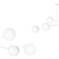 Emibig Emibig Lámpara colgante de diseño blanco Lemvig con vidrio blanco 6 lámparas E14 - Ideal para un toque moderno en tu hogar