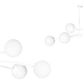 Emibig Emibig Weiße Design-Hängelampe Lemvig mit weißem Glas, 6 Lampen E14 - Ideal für einen modernen Akzent in Ihrem Zuhause