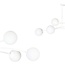 Lampe à suspension design Lemvig blanche avec verre blanc 6 lampes E14