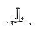 Emibig Emibig Lemvig design pendellamp zwart met wit glas 6 lampen E14 - Perfect voor moderne interieurs