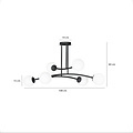 Lemvig design pendellamp zwart met wit glas 6 lampen E14