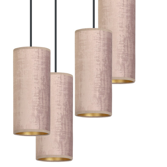 Rebild large round pendant lamp with 4 rose tubes 4x E27