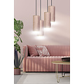 Rebild large round pendant lamp with 4 rose tubes 4x E27