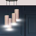 Rebild large round pendant lamp with 4 rose tubes 4x E27