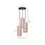 Emibig Emibig Lampe suspendue ronde Rebild avec 3 tubes modernes roses 3x E27 - Idéale pour une ambiance chaleureuse