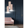 Rebild round pendant lamp with 3 pink modern tubes 3x E27