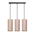 Rebild Lámpara colgante mediana 3 cilindros rosado 3x E27
