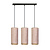 Rebild lampe à suspension moyenne 3 cylindres rosé 3x E27