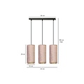 Emibig Emibig Rebild 3 cylindres lampe suspendue moyenne rosé 3x E27 - Idéale pour un éclairage élégant dans n'importe quelle pièce