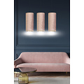 Rebild lampe à suspension moyenne 3 cylindres rosé 3x E27