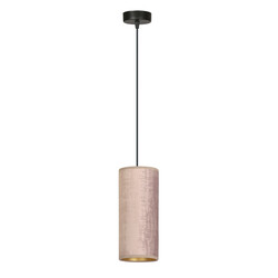 Rebild soft pink single cylinder hanging lamp E27