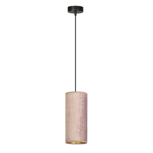 Rebild lampe à suspension monocylindre rose tendre E27