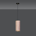 Rebild soft pink single cylinder hanging lamp E27