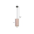 Emibig Emibig Rebild soft pink single cylinder hanging lamp E27 - Ideal for creating a cozy atmosphere