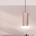 Rebild soft pink single cylinder hanging lamp E27