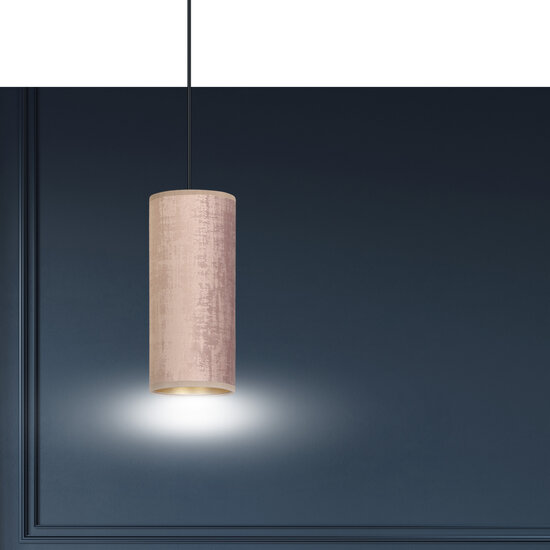 Rebild soft pink single cylinder hanging lamp E27