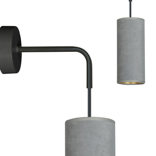 Nordfyn graue Wandleuchte 1x E27 Design fertig