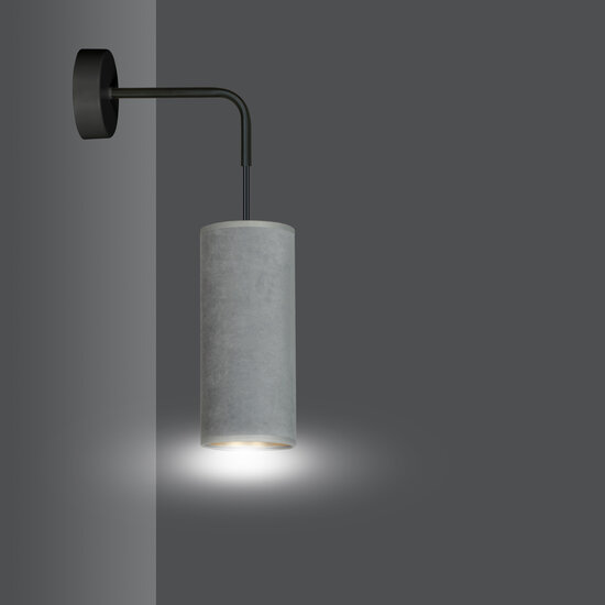 Nordfyn graue Wandleuchte 1x E27 Design fertig