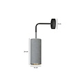 Nordfyn grijze wandlamp 1x E27 design afgewerkt