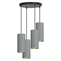 Nordfyn large round pendant lamp with 4 gray tubes 4x E27