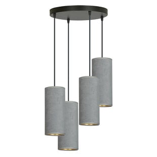 Emibig Nordfyn grote ronde pendellamp met 4 grijze kokers 4x E27