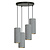 Nordfyn large round pendant lamp with 4 gray tubes 4x E27