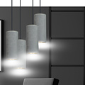 Nordfyn large round pendant lamp with 4 gray tubes 4x E27