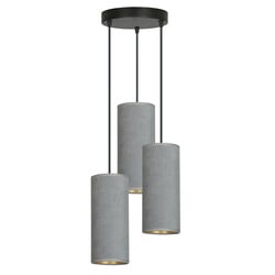 Emibig Nordfyn round pendant lamp with 3 gray modern tubes 3x E27