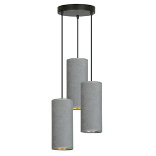 Nordfyn round pendant lamp with 3 gray modern tubes 3x E27