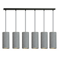 Nordfyn 6 tubos XXL lámpara colgante gris 6x E27