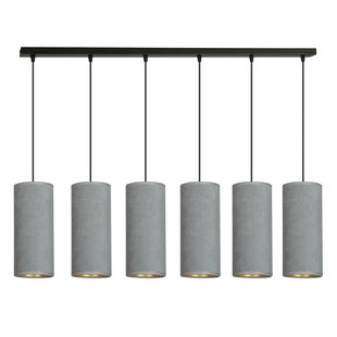 Lampe à suspension Nordfyn 6 tubes XXL grise 6x E27