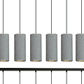 Nordfyn 6 kokers XXL hanglamp grijs 6x E27