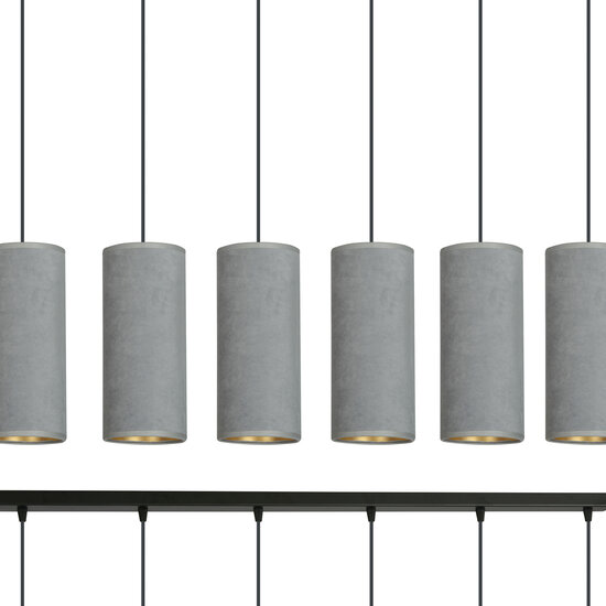 Nordfyn 6 tubos XXL lámpara colgante gris 6x E27