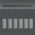 Emibig Emibig Nordfyn 6 tubes XXL lampe suspendue grise 6x E27 - Illuminez votre espace avec style