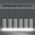 Nordfyn 6 kokers XXL hanglamp grijs 6x E27
