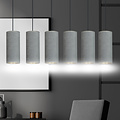 Nordfyn 6 kokers XXL hanglamp grijs 6x E27