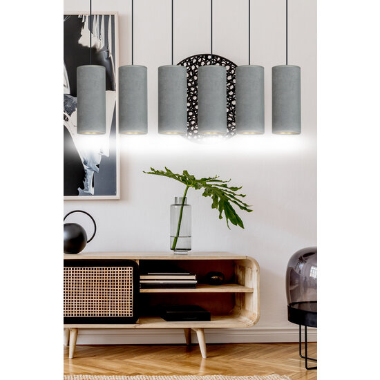 Nordfyn 6 kokers XXL hanglamp grijs 6x E27