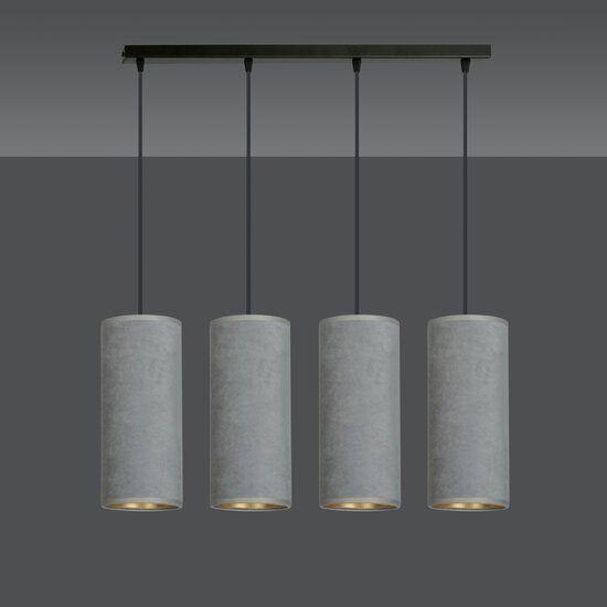 Emibig Emibig Nordfyn 4 cylindres grande lampe suspendue grise 4x E27 - Éclairage idéal pour les espaces modernes