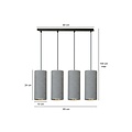 Emibig Emibig Nordfyn 4 cilinders grote hanglamp grijs  4x E27 - Perfecte verlichting voor elke ruimte