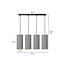 Nordfyn 4 cylinders large hanging lamp gray 4x E27